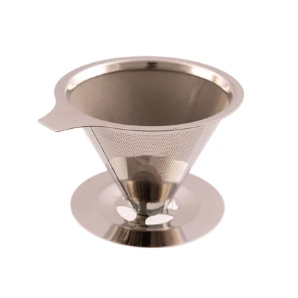 Filtre à café réutilisable, inox, pour 2-4 tasses